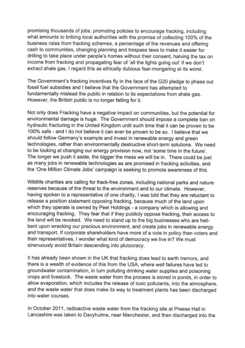 Letter to Energy Minister page 2