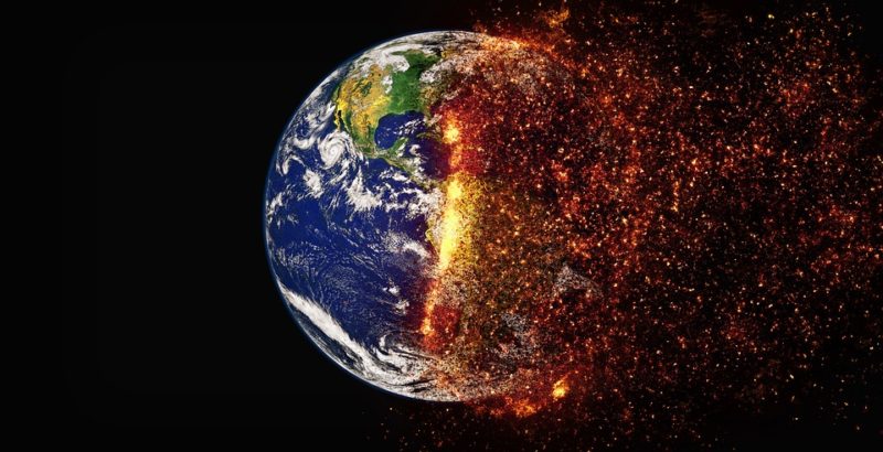 Picture of the Earth disintegrating