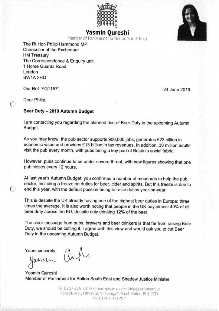 Letter to Philip Hammond