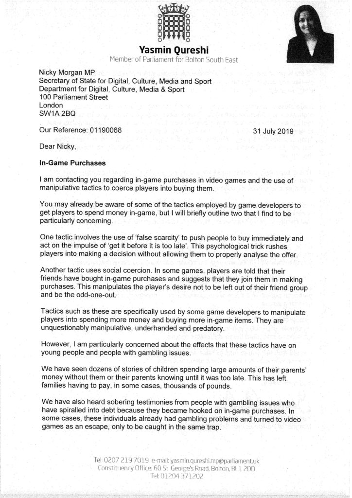 Letter to Nicky Morgan Part 1