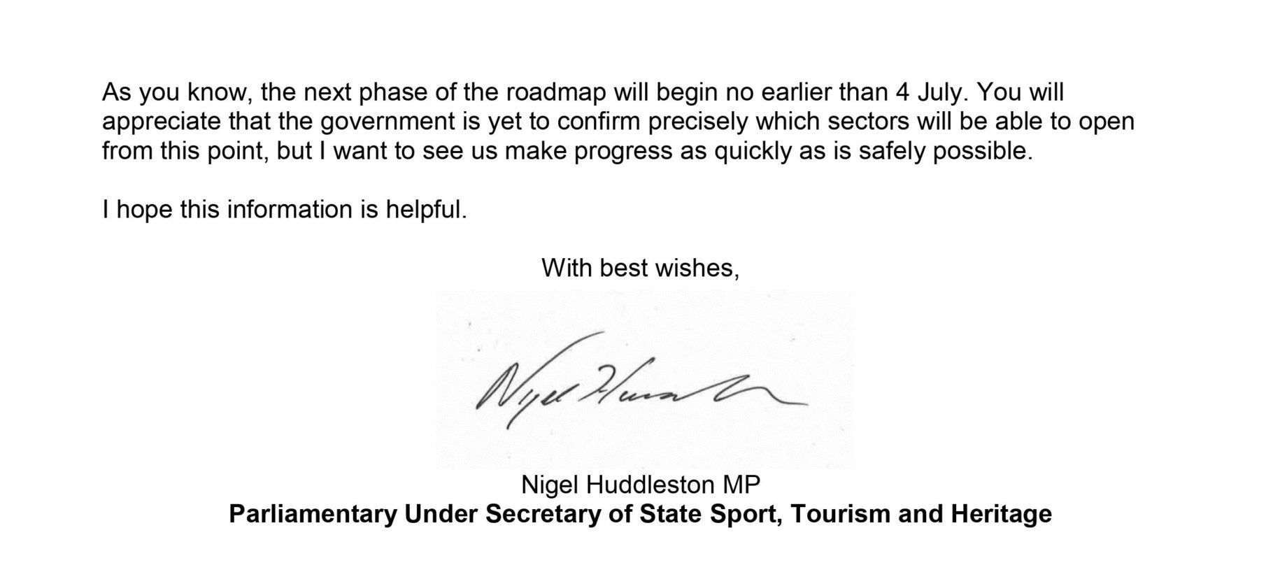 Letter from Nigel Huddleston Page.2