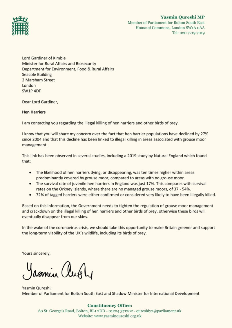 Letter to Lord Gardiner of Kimble