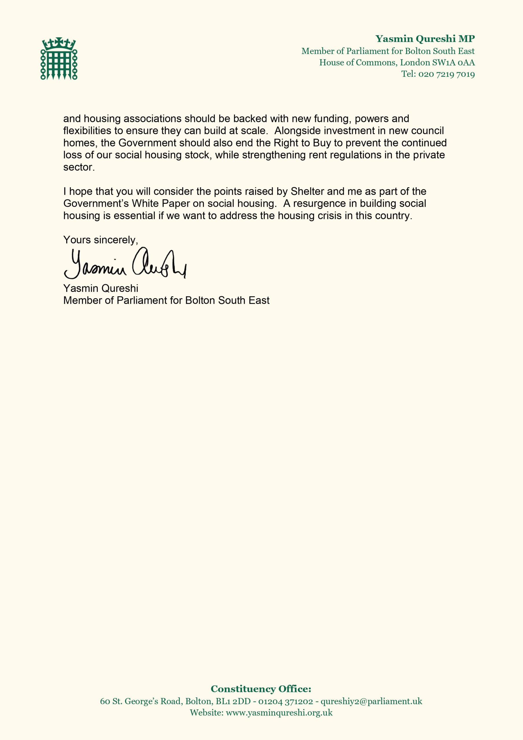 Letter to Chancellor Page 2
