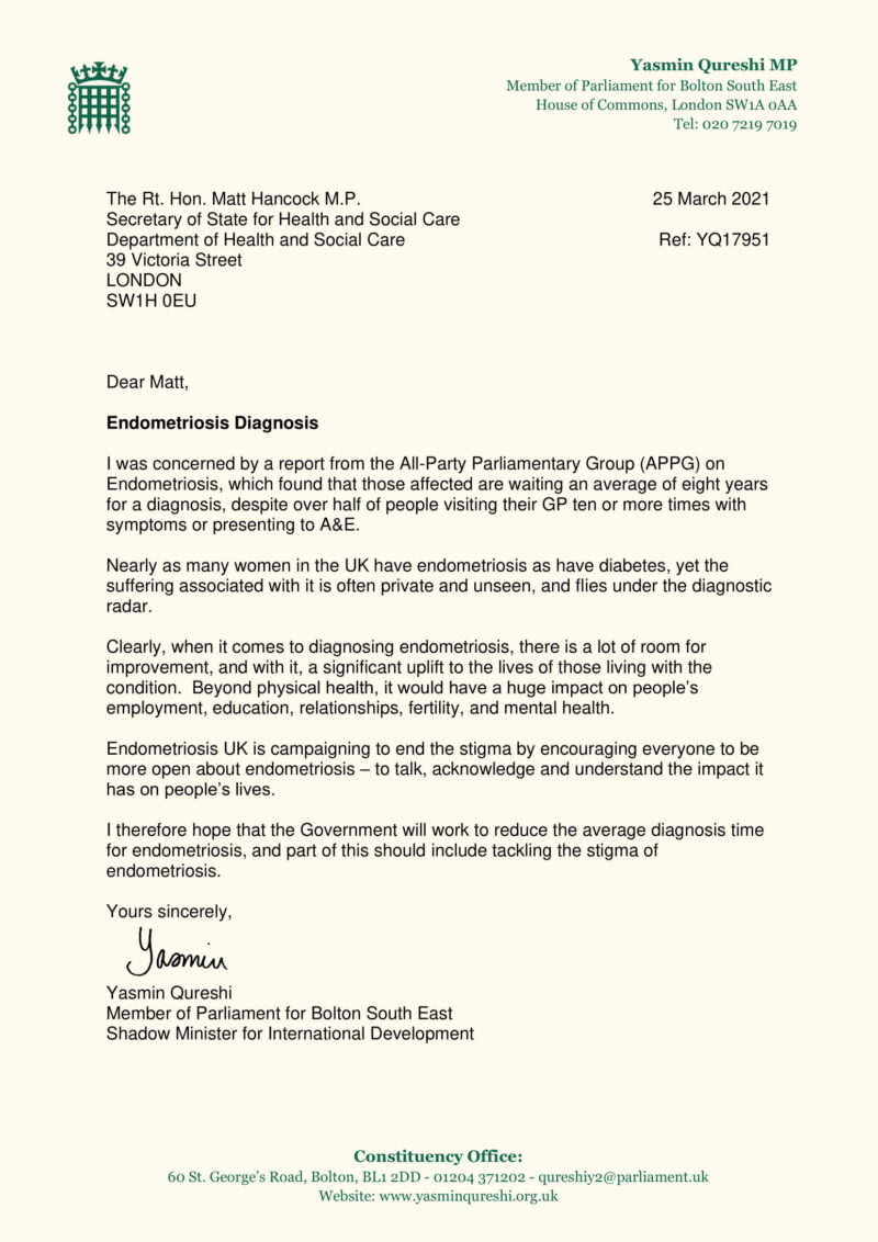Letter to Matt Hancock,