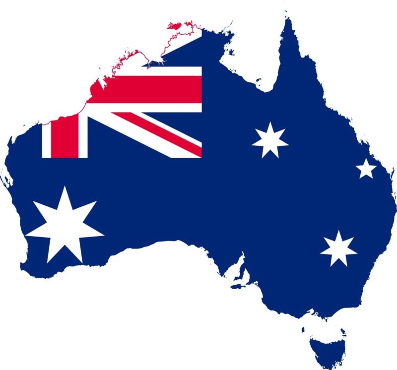Australia Map/Flag. Photo by <a href="https://commons.wikimedia.org/wiki/File:Flag-map_of_Australia.svg" rel="noopener" target="_blank">Stasyan117 <a href="https://creativecommons.org/licenses/by-sa/4.0/deed.en" rel="noopener" target="_blank">(license)</a>