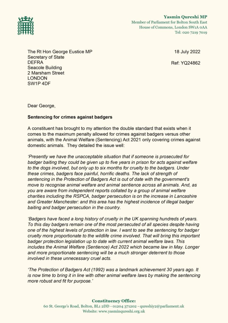 Letter to George Eustice P.1