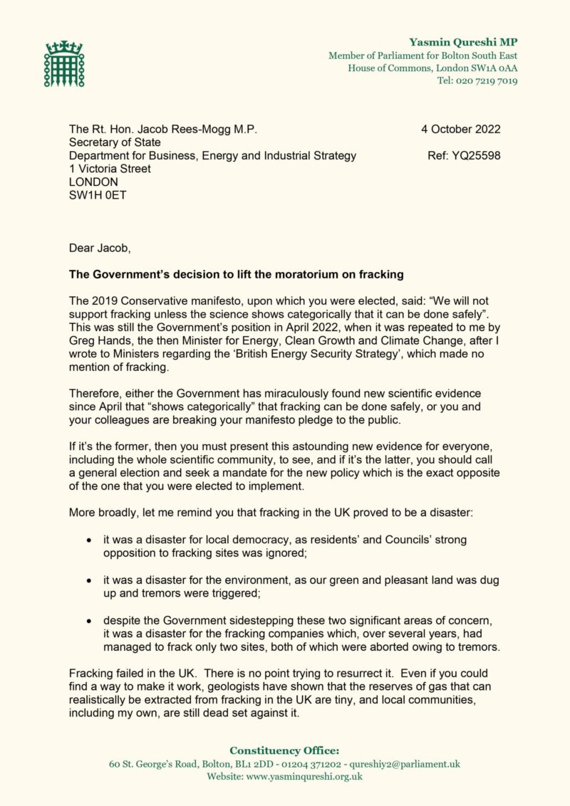 Letter to Jacob Rees-Mogg P.1