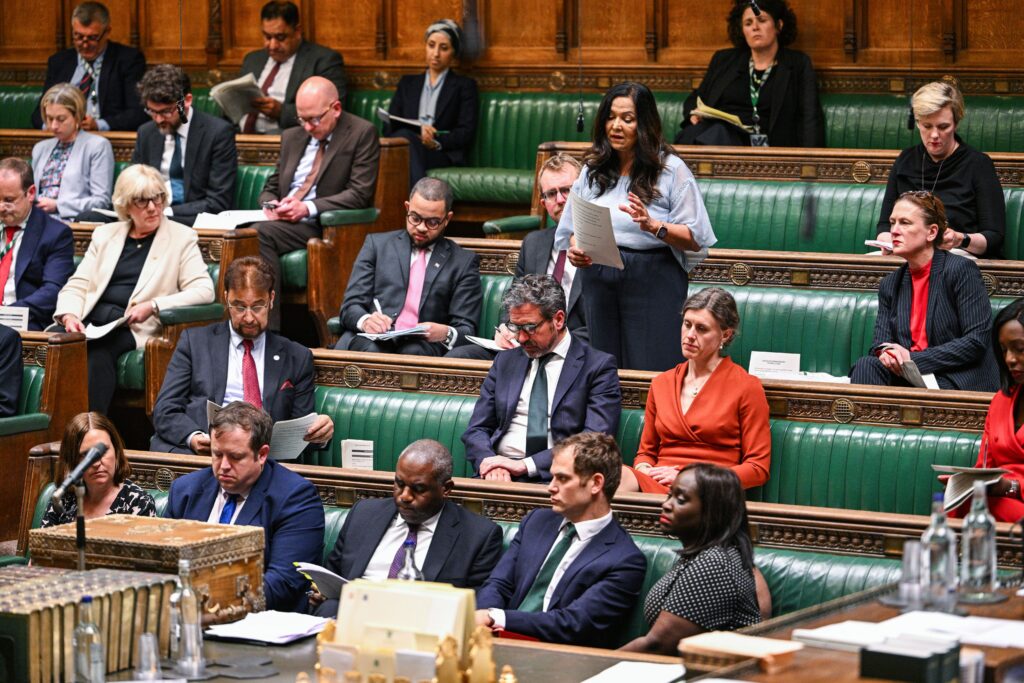 Yasmin speaking in Parliament