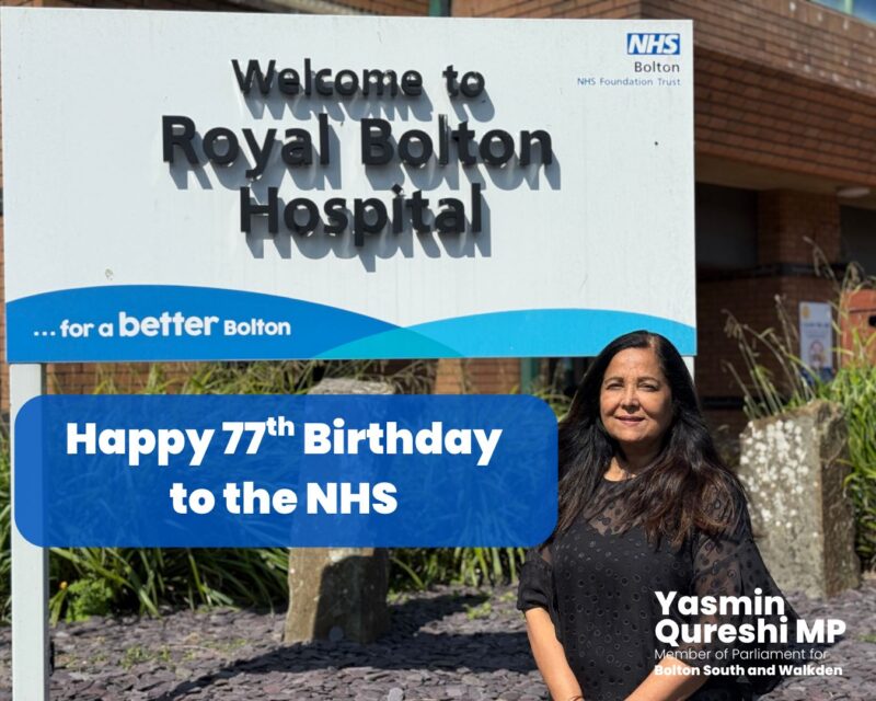 Yasmin Qureshi at Royal Bolton Hospital