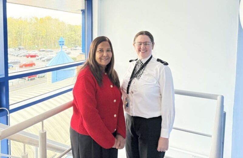 Yasmin and Chief Superintendent Helen Critchley, district commander at Bolton