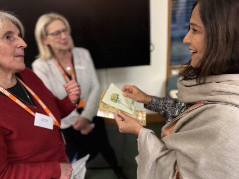 Yasmin meeting with an unpaid carer in Parliament