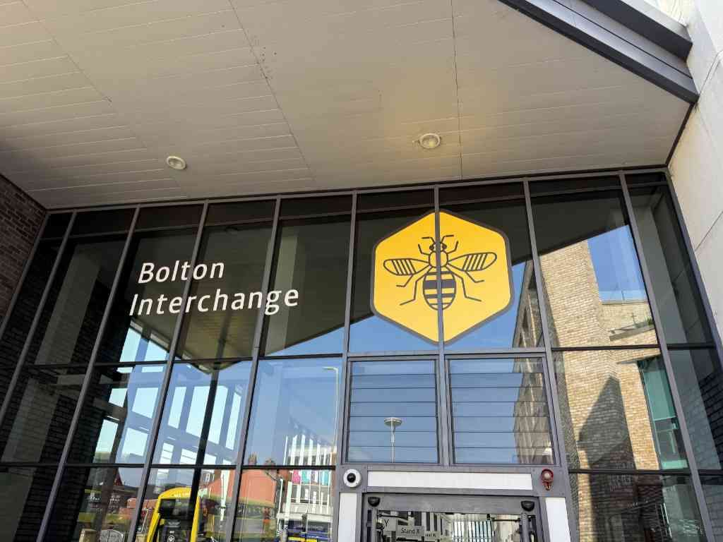 Bolton Interchange with a Bee Network Logo